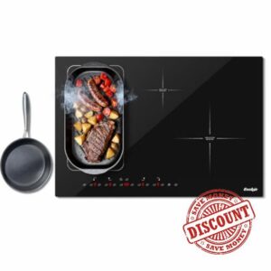 Induction Cooktop 30 Inch with Iron Pot 7200W