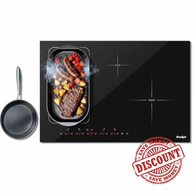 Induction Cooktop 30 Inch with Iron Pot 7200W