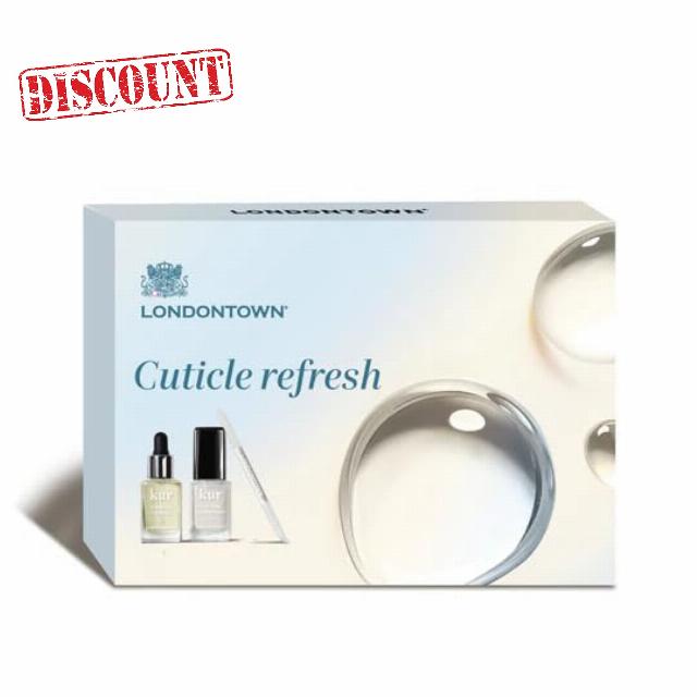 LONDONTOWN Cuticle Refresh Set – 3-Piece Nail & Cuticle Care Set with Glass Cuticle Pusher