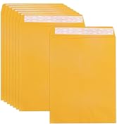 Goefun Small Manila Envelopes 6x9 100 GSM, Yellow Kraft Catalog Envelopes Self Seal for Mailing, ...