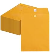 6x9 Clasp Envelopes - 20 Pack, Goefun Brown Yellow Manila Envelopes 6x9, 100GSM Heavy Kraft Paper...