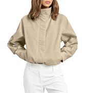 TAQCUX Womens Lace Trim Utility Jacket Lightweight Relaxed Casual Coat with Snap Closure for Summ...