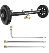 APOWER 3/8" Pressure Washer Hose 50 FT with Swivel Quick Connect, 4060 PSI Kink Resistant Power W...