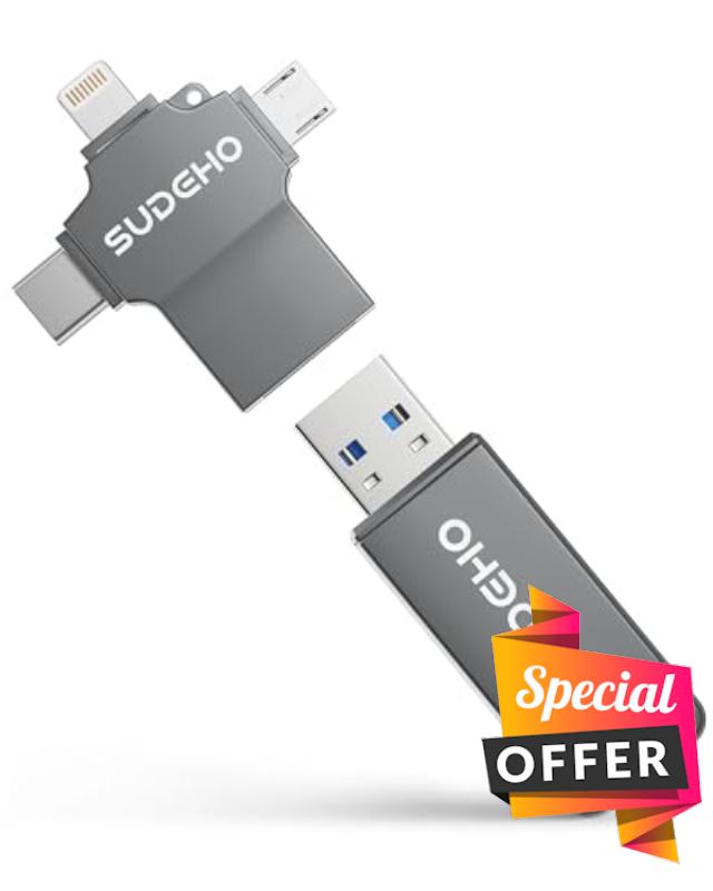 MFi Certified Photo Stick 128GB USB 3.0 Flash Drive for iPhone