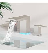 BESy Waterfall Bathroom Faucet, Single Handle Bathroom Vanity Sink Faucet, Rv Faucet Deck Plate, ...