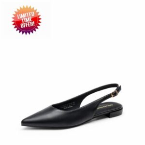 DREAM PAIRS Women's Slingback Dressy Pointed Toe Ballet Flats                                                          Dress Flat Shoes
