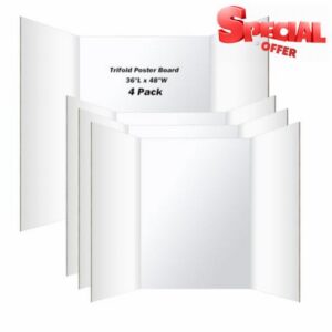 4 Pack Trifold Poster Board