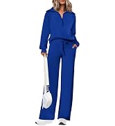 PRETTYGARDEN Women's 2 Piece Matching Lounge Set Sweatsuits | Zip Up Sweatshirt, Long Sleeve Pull...