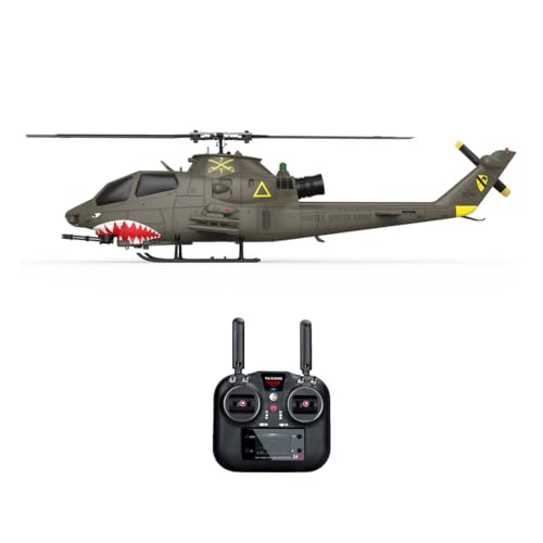 2.4GHz 1/40 Scale RC Military Helicopter with Dual-Blade Flybarless Rotor Head