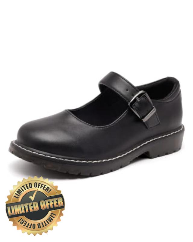 Mary Jane Shoes Women Vegan Brogue Leather Oxford Dress Shoes Cute Buckle Strap Dressy Flats for Work Office School Business Casual Cosplay Teache