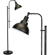 VONLUCE Rustic Desk Lamp Brass Adjustable, Industrial Style Metal Task Lamps 25"-29", Vintage Wor...
