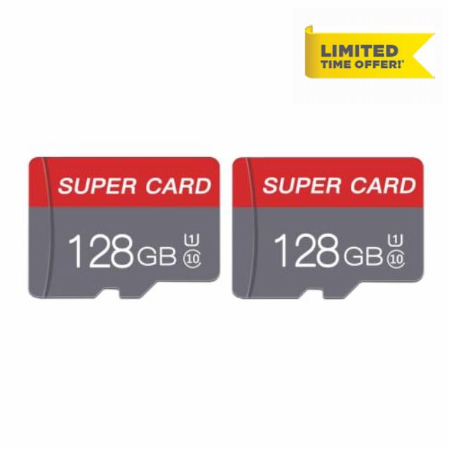 128GB Micro Memory Card Class 10 Memory Cards Mini TF Card with Adapter for Smartphones/Tablet/Drone/Game Console(2-Pack)