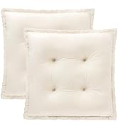 1 MIDDLE ONE Floor Pillow Set of 2, Memory Foam Meditation Cushion, Floor Cushions for Adults Sit...