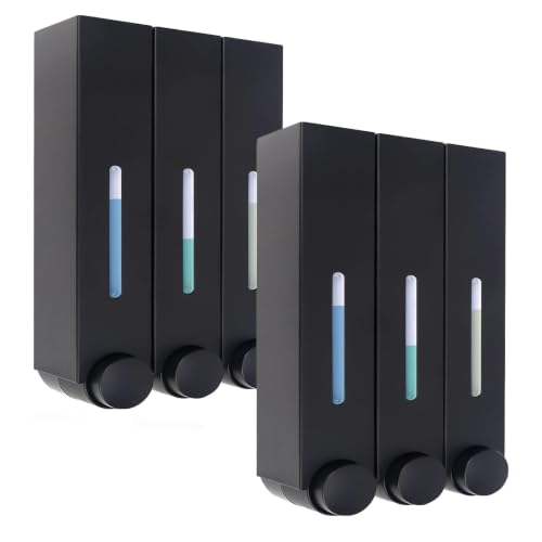 3-Chamber 420ml Shampoo Conditioner Dispenser