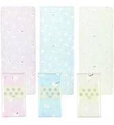 Y's factory Japanese Gauze Tenugui Towels, Made in Japan, 100% Cotton, Nami Chidori Wave and Plov...