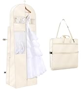 KEEGH Wedding Dress Garment Bag, 72” Tri-fold Bridal Dress Bags for Gowns, With Accessory Pockets...