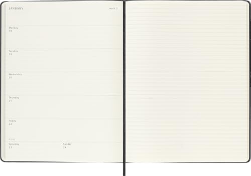 Hardcover | July 2026-December 2027 XL (7.5" x 9.75") 208-page weekly planner with weekly spreads