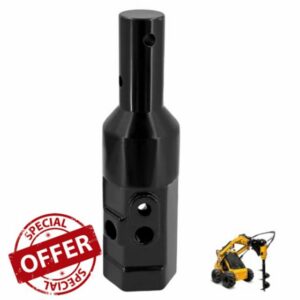 Heavy Duty Auger Adapter 2" Hex Female to 2" Round Male Converter                                                          for Auger