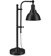 VONLUCE 20" Desk Lamp with LED Bulb, Metal Table Lamp Marble Base, Mid Century Modern Reading Lam...