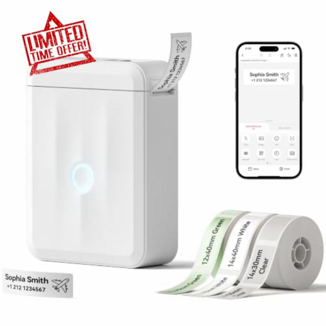 NIIMBOT D110 Mini Label Maker with 3 Tapes for Kids School Items