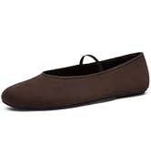 DREAM PAIRS Women's Velvet Mary Jane Ballet Flats | Square Toe Flats, Dress Comfortable Flat Shoes