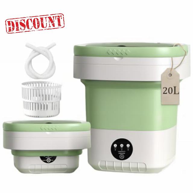 Portable Washing Machine【Upgraded 20L Capacity・3 Modes Deep Cleaning・1-Year Free Replacement】Foldable Mini Washer and Dryer