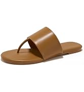 GotSoft Women's Flat Sandals Metal Chain Flip Flops Summer Comfortable Slip on Slippers Dressy Shoes