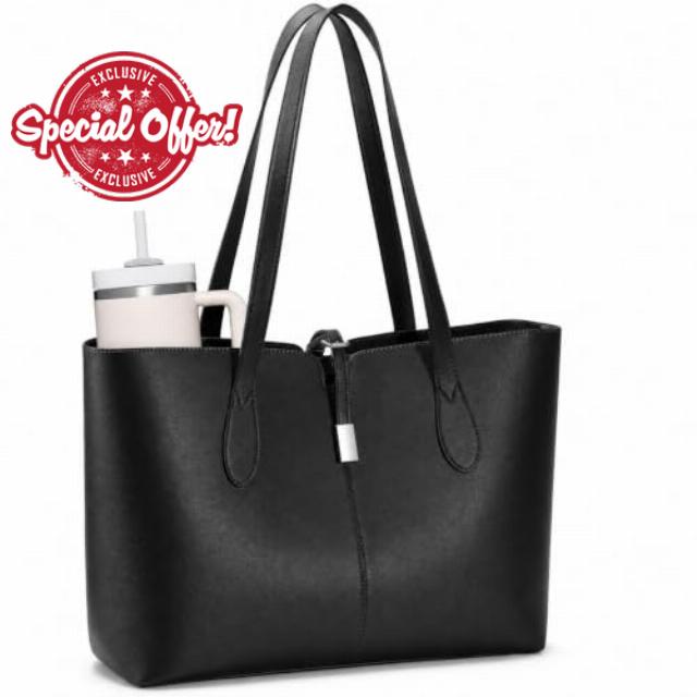TOPEAST Tote Bag for Women 15.6" Work Handbag with Removable Laptop Sleeve                                                          Leather Laptop Bag Lightweight Computer Handbag Shoulder Bag with Laptop Compartment & Multiple Pockets