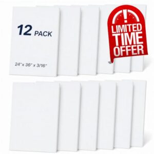12 Pack White Foam Board 24 x 36"
