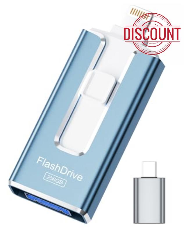 MFi Certified 256GB Flash Drive for iPhone iPad