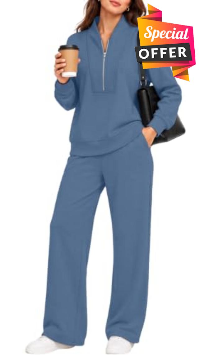 WIHOLL Womens 2 Piece Outfits Fall Clothes Tracksuit Sets Matching Sets