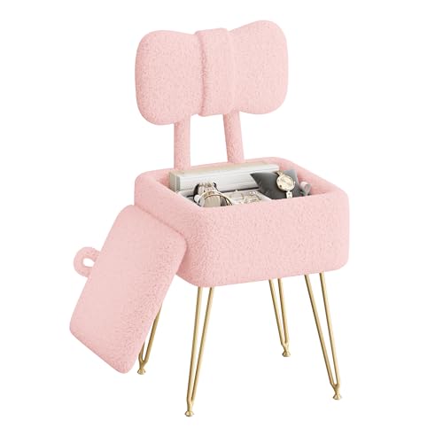 Pink Soft Storage Ottoman