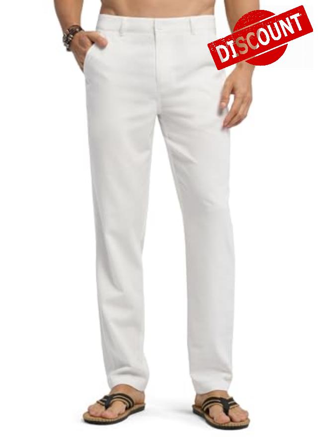 Willit Men's Linen Pants Casual Linen Dress Pants Beach Summer Lightweight Trousers 28" 30" 32"