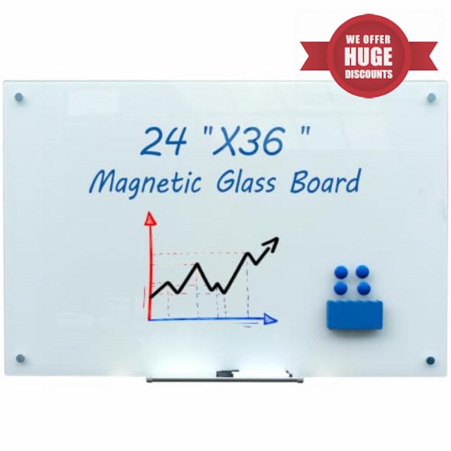 Magnetic Glass Dry Erase White Board