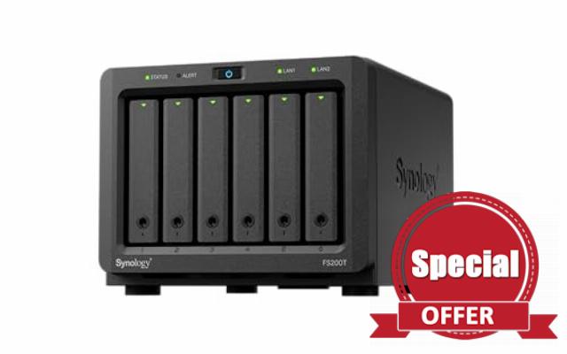Synology FlashStation FS200T All‑Flash NAS – 6‑Bay 2.5" SATA SSD