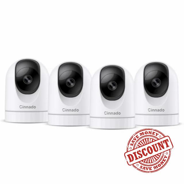 Cinnado 2K Home Security Cameras Indoor with 2.4GHz Wi-Fi & Siren