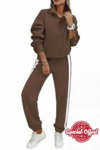 PRETTYGARDEN Womens Sweatsuits 2 Piece Outfits Fall Matching Lounge Sets                                                          Casual Loose