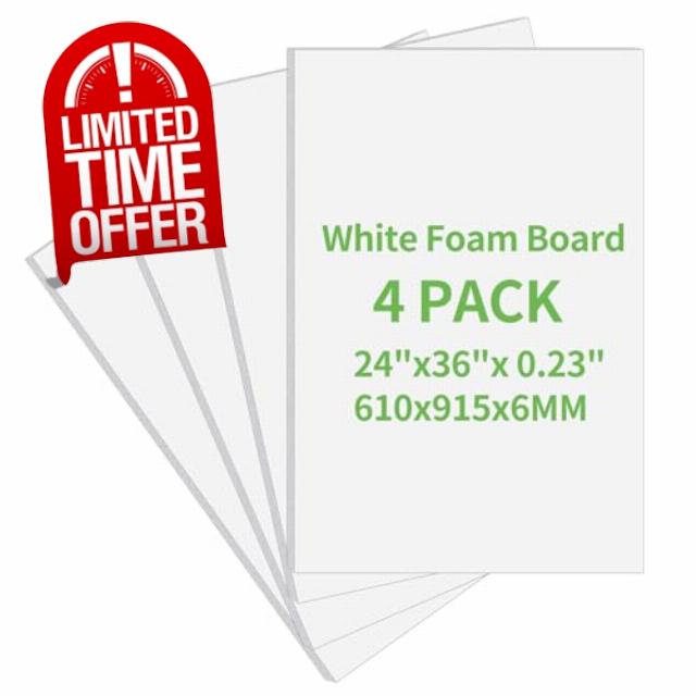 4 Pack Foam Board 24"x36"