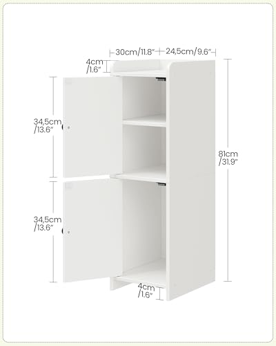 Freestanding Toilet Paper Storage Cabinet with 2 Doors