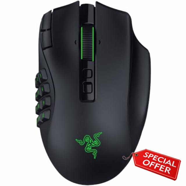 Razer Naga V3 Pro Wireless MMO Gaming Mouse with Swappable Side Plates | 23 Programmable Buttons w/ 3 Swappable Side Plates