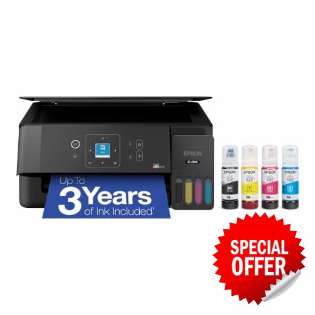 Epson EcoTank ET-2900 Wireless All-in-One Color Supertank Printer with up to 3 Years of Ink
