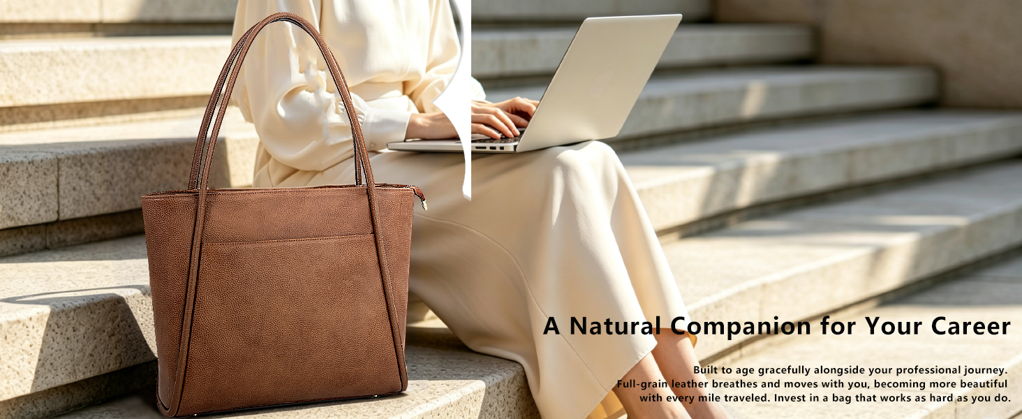 Genuine Leather Briefcase for Women