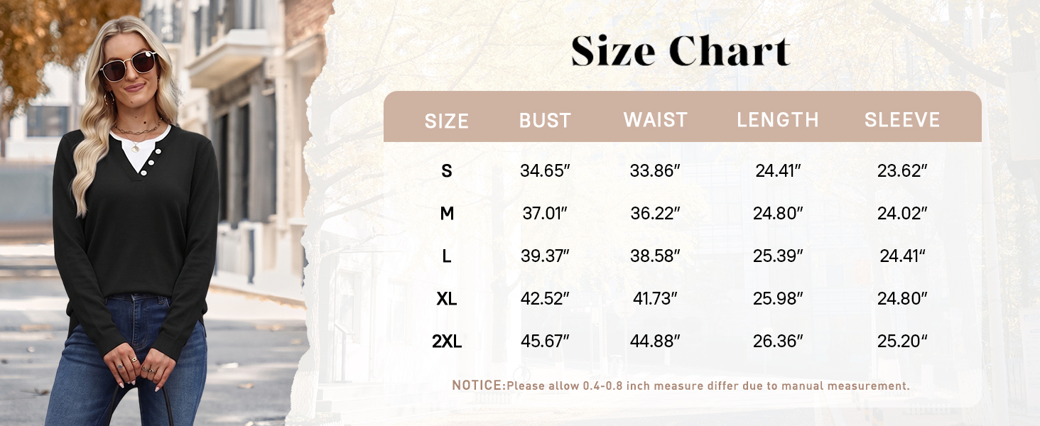 Wiholl Size Chart