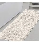 H.VERSAILTEX Black Bathroom Rug Set 2 Piece, Bath Mats for Bathroom Floor, Super Thick Soft Shagg...