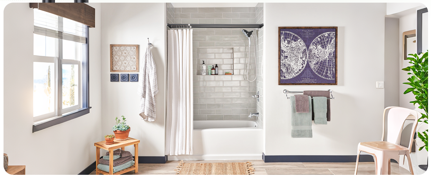 double shower curtain rod