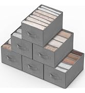 Criusia Bed Sheet Organizers and Storage, 6 Pack Foldable Linen Closet Organizer Box – Bedding Ho...