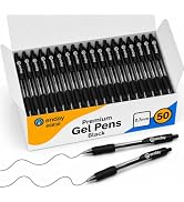 Enday Bulk Pens Ballpoint (100 Pack) Black Blue – Retractable Ballpoint Medium Point 1.0mm, Smoot...