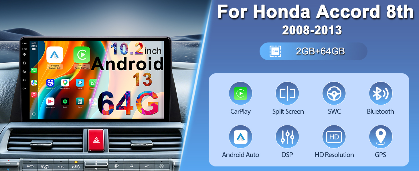 Car Radio for Honda Accord 2008-2013