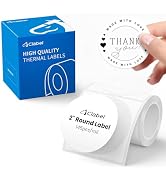 Clabel 48x48mm Round Holographic Thermal Labels, 1.89" Self-Adhesive Sticker Paper for CLABEL 221...