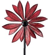 XLSWAIN Blue Bird Metal Wind Spinner Garden Decor, 48 Inch Outdoor Yard Spinner Sculpture for Pat...